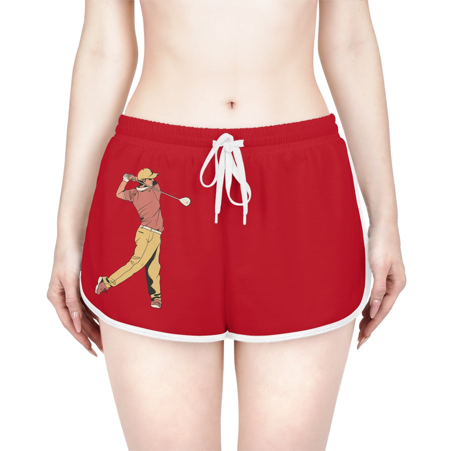 Women's Relaxed Shorts: Golf Dark Red