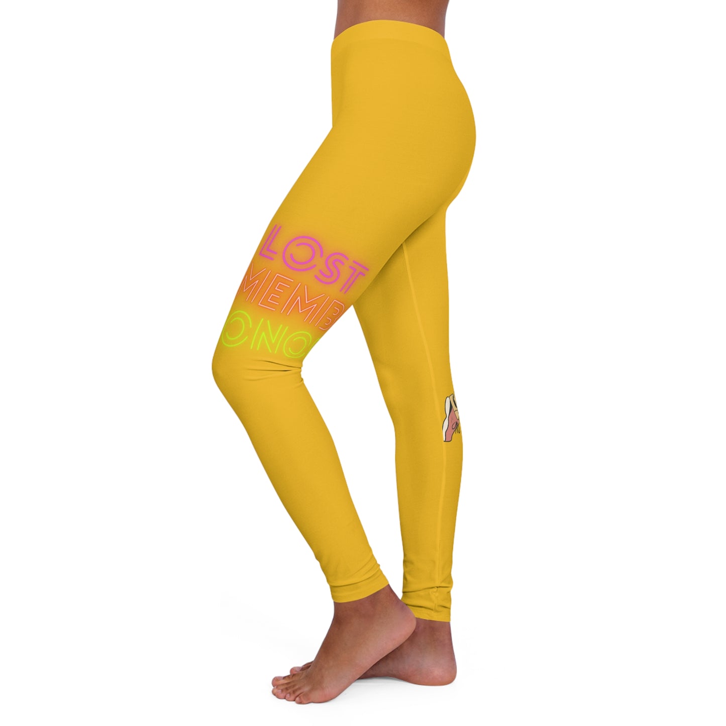 Women's Spandex Leggings: Golf Yellow