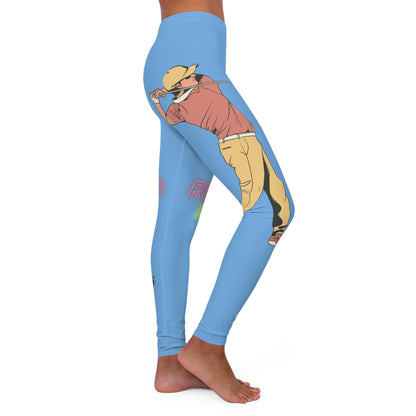 Women's Spandex Leggings: Golf Lite Blue