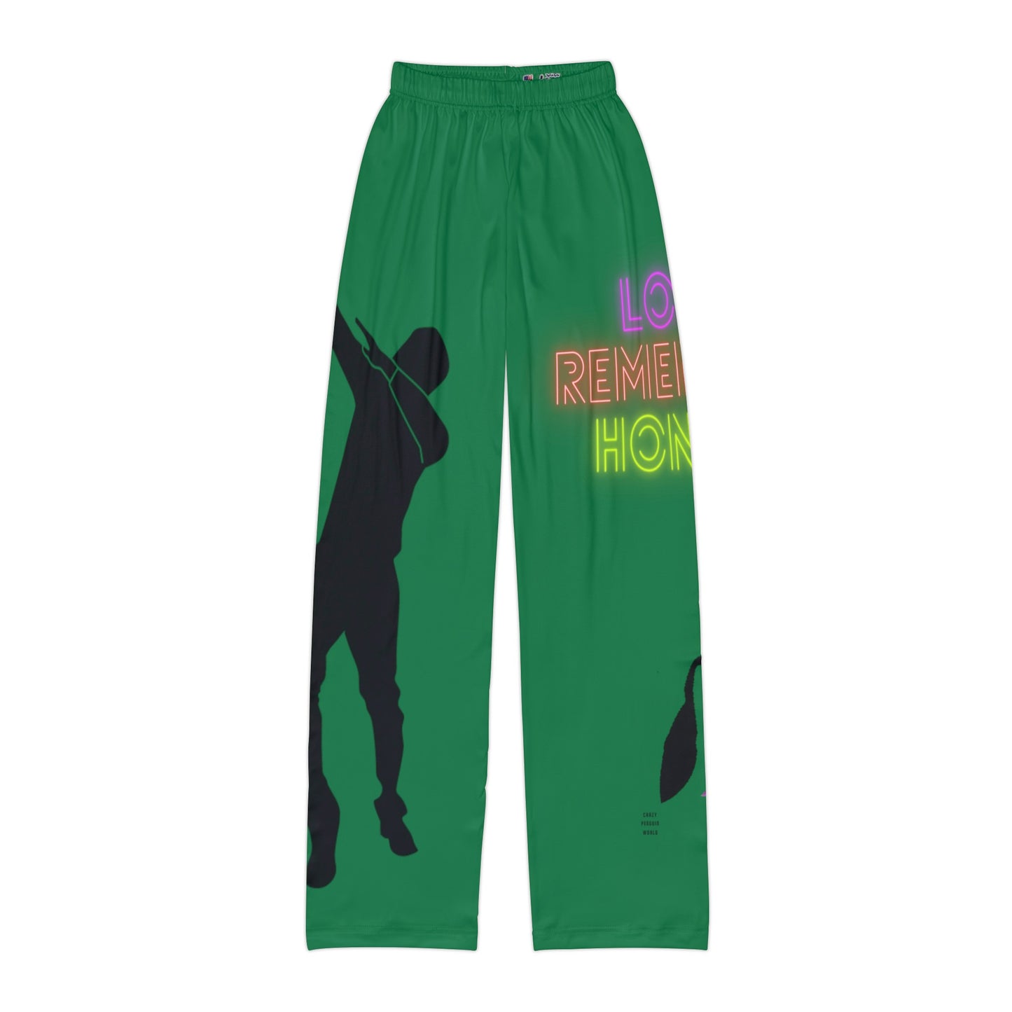 Kids Pajama Pants: Dance Dark Green