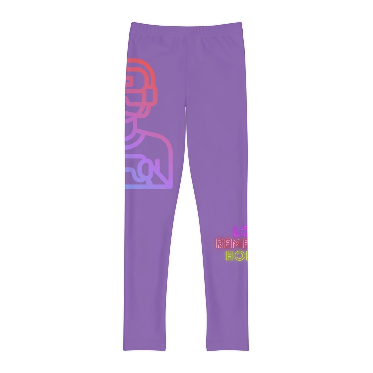 Youth Full-Length Leggings: Gaming Lite Purple