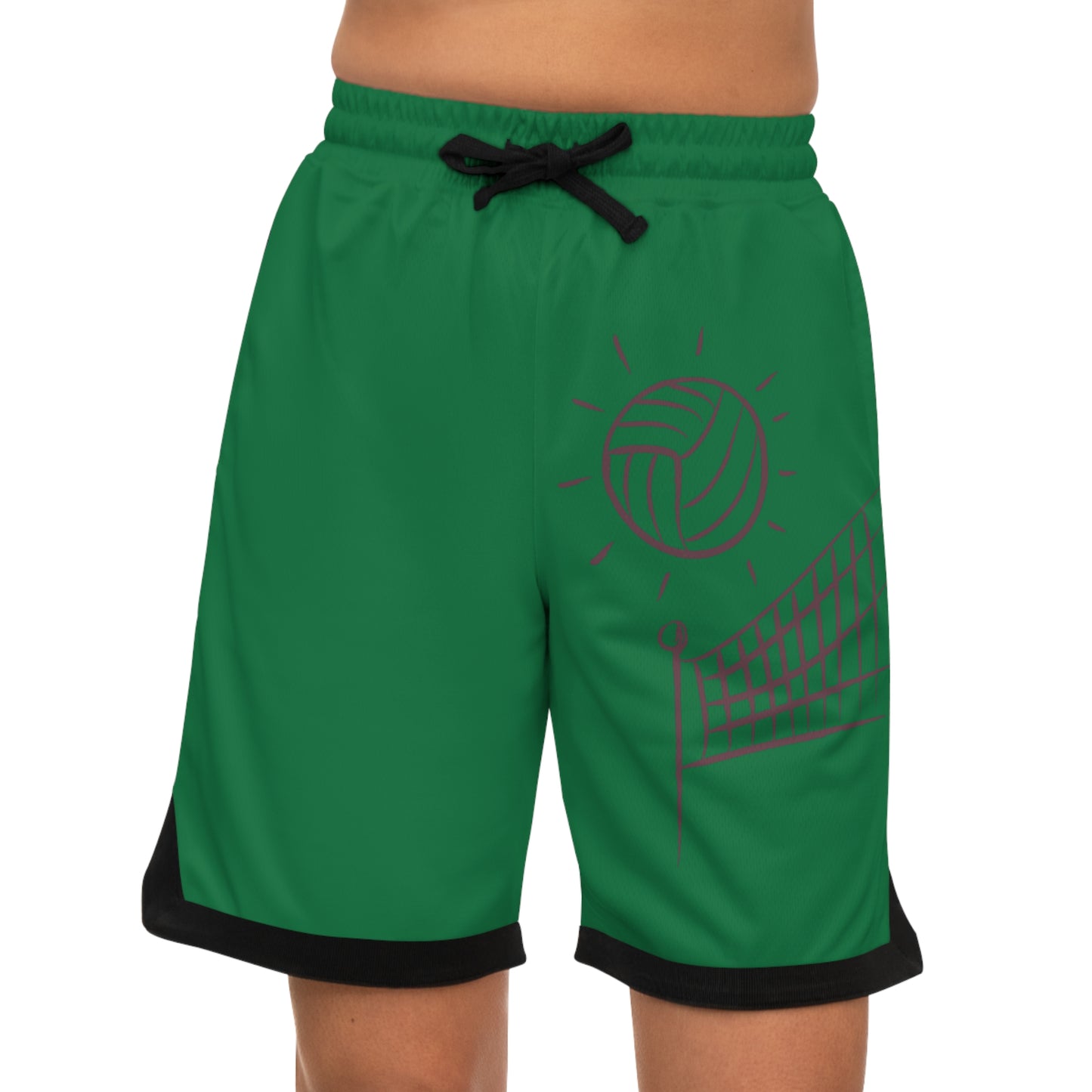 Basketball Rib Shorts: Volleyball Dark Green