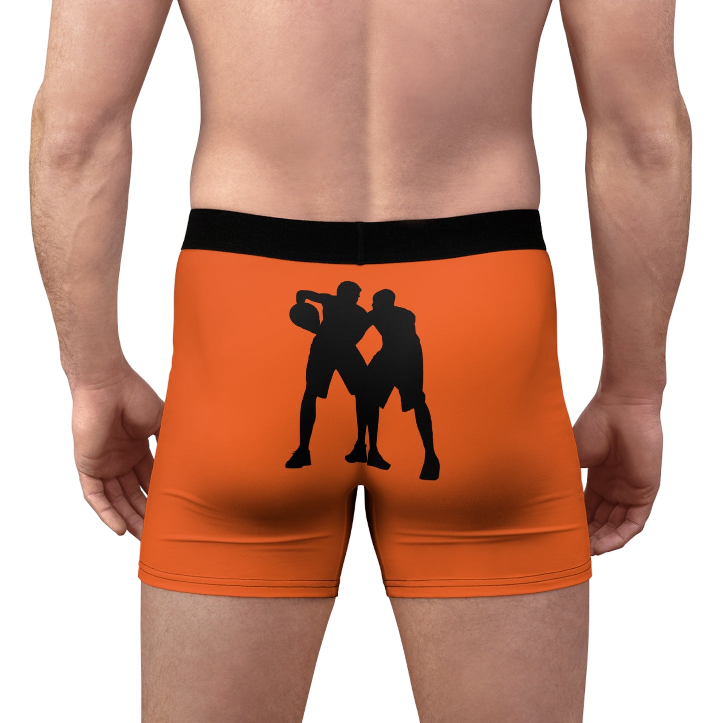 Men's Boxer Briefs: Basketball Orange