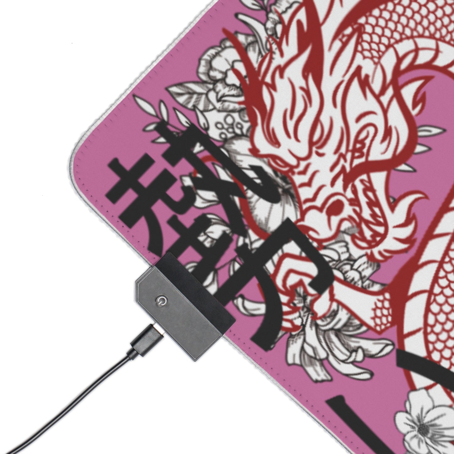 LED Gaming Mouse Pad: Dragons Lite Pink