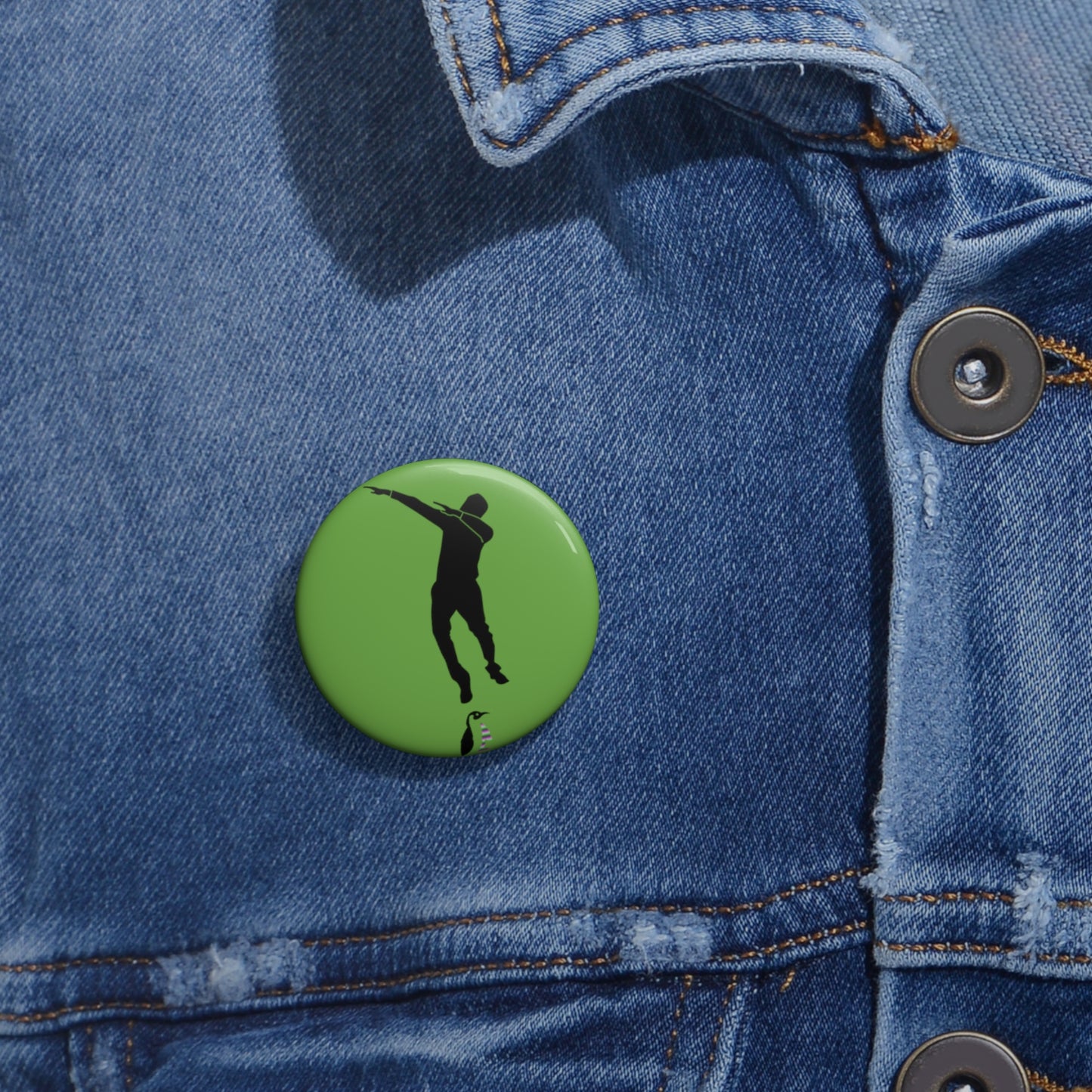 Custom Pin Buttons Dance Green