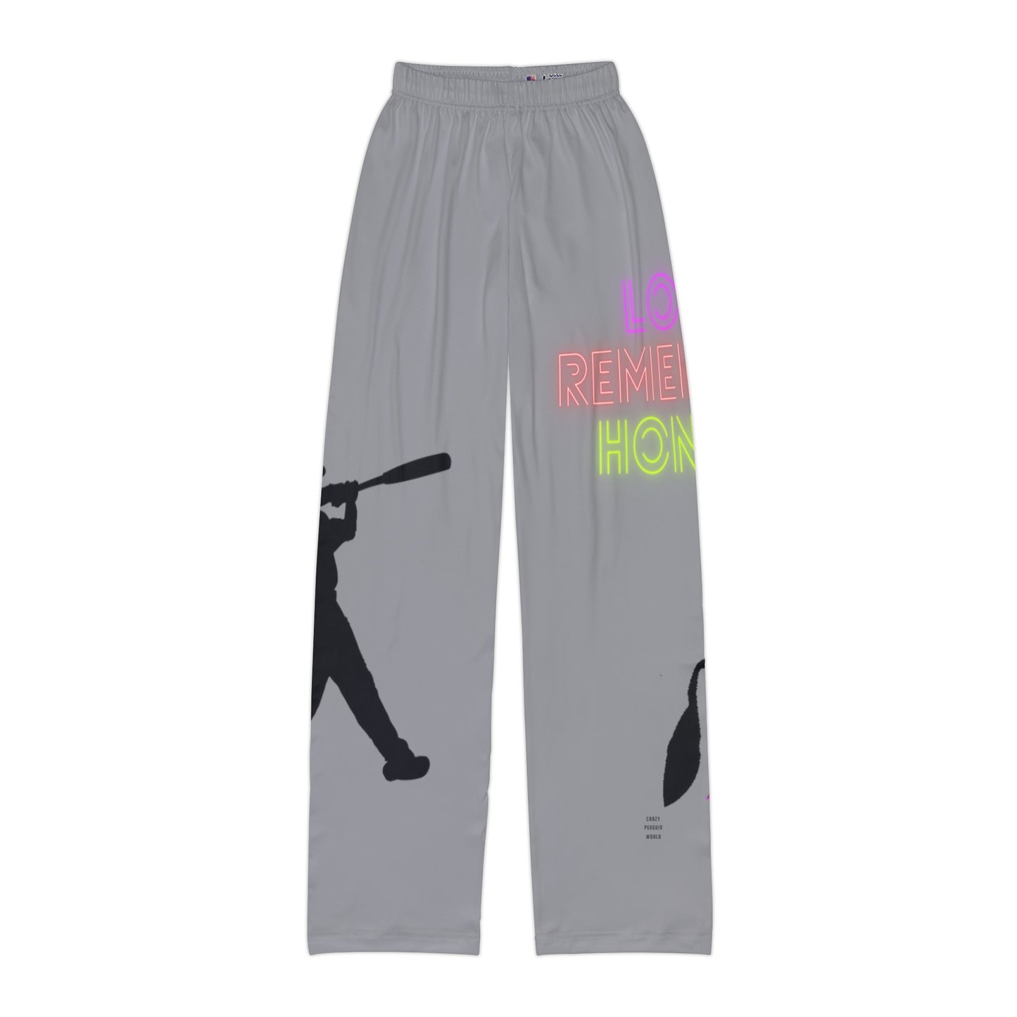 Kids Pajama Pants: Baseball Grey