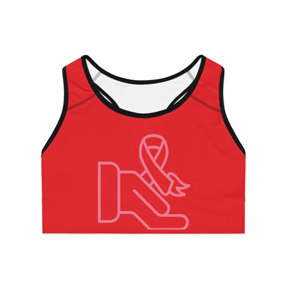 Sports Bra: Fight Cancer Red