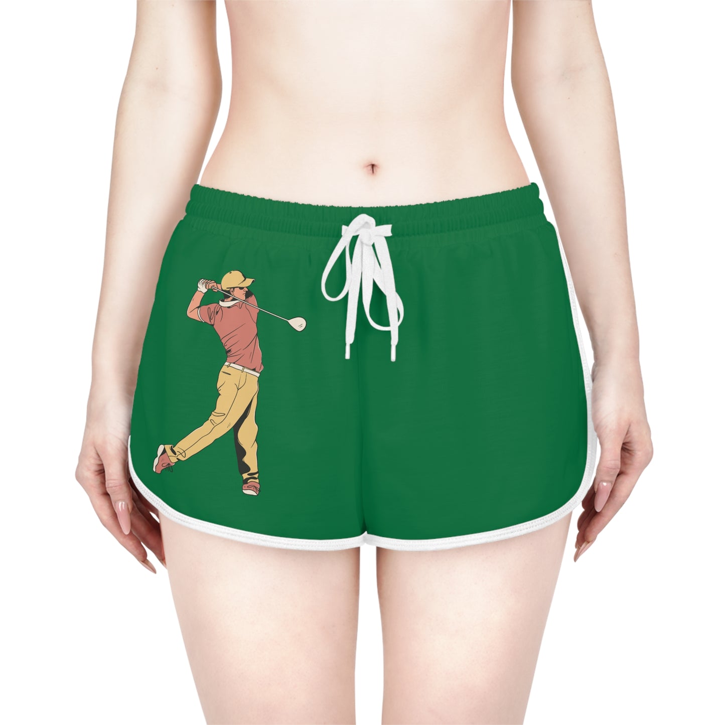 Women's Relaxed Shorts: Golf Dark Green