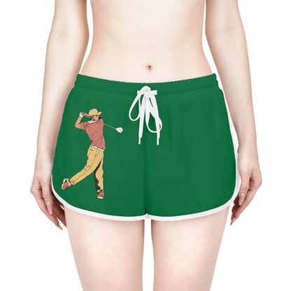 Women's Relaxed Shorts: Golf Dark Green