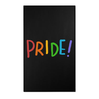 Area Rug (Rectangle): LGBTQ Pride Black