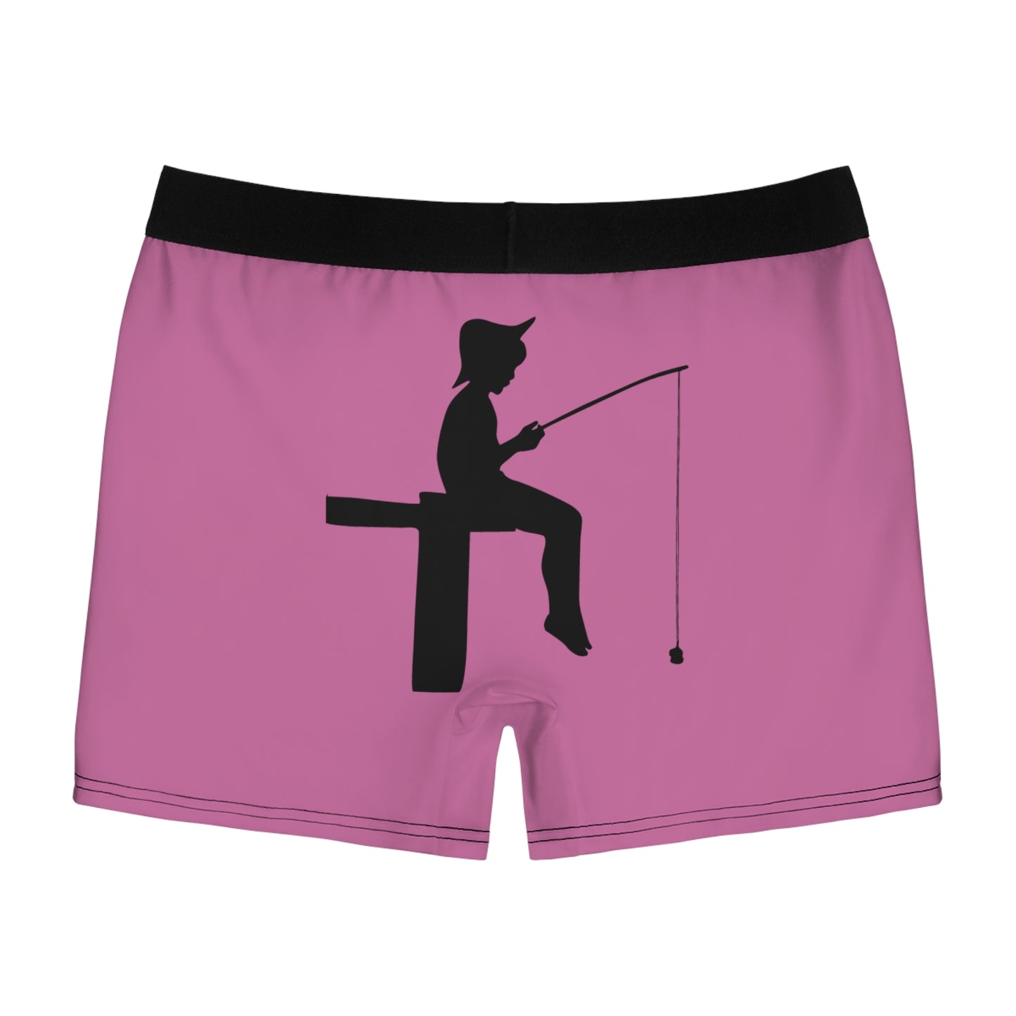 Men's Boxer Briefs: Fishing Lite Pink