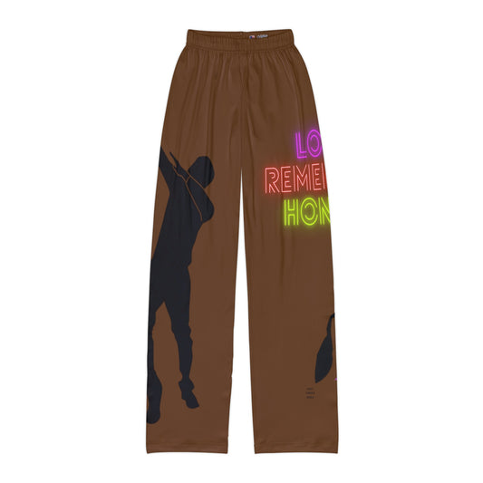 Kids Pajama Pants: Dance Brown