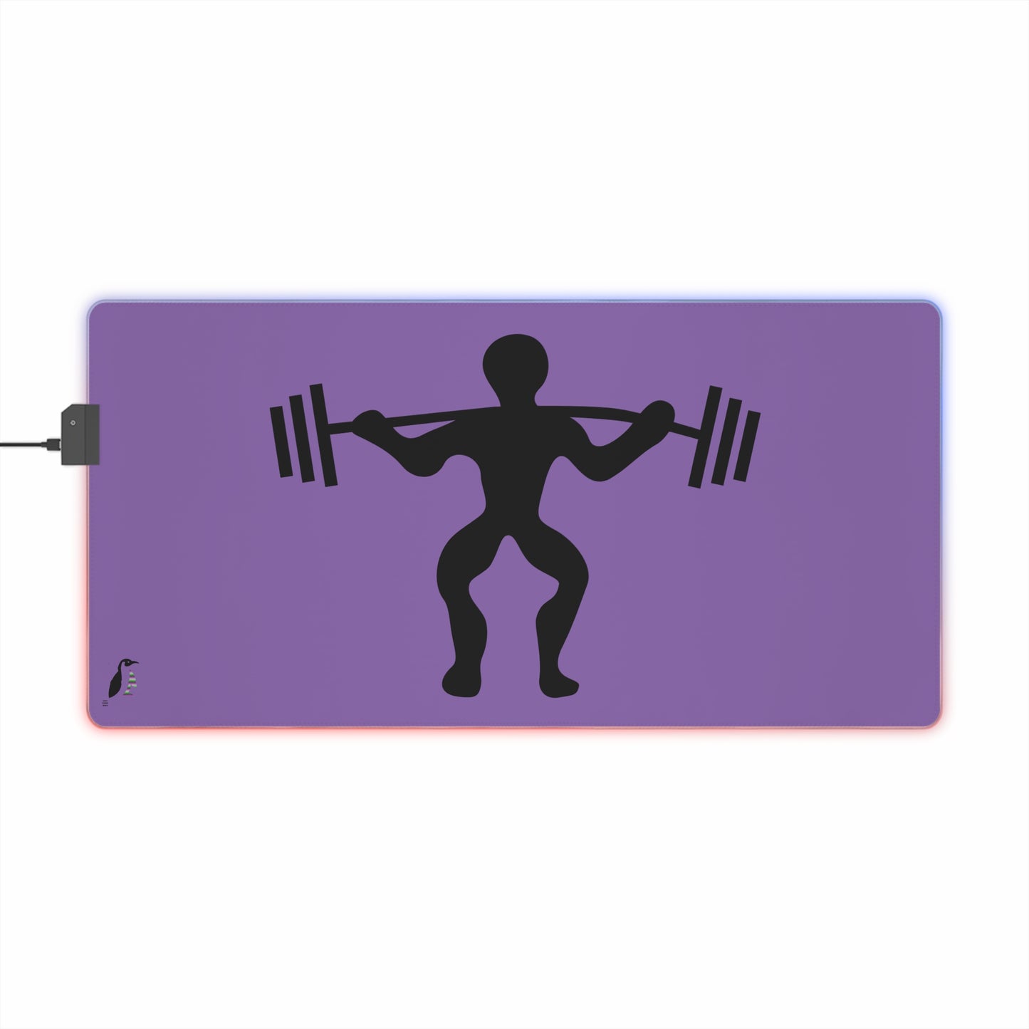 LED Gaming Mouse Pad: Weightlifting Lite Purple