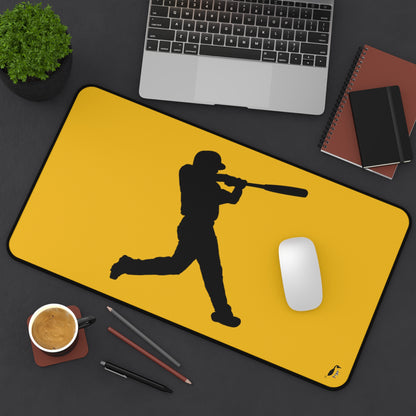 Desk Mat: Baseball Yellow