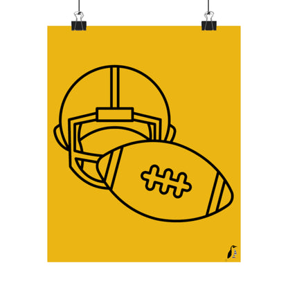 Premium Matte Vertical Posters: Football Yellow