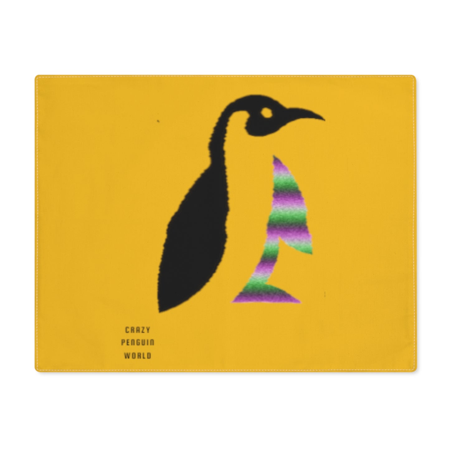 Placemat, 1pc: Crazy Penguin World Logo Yellow