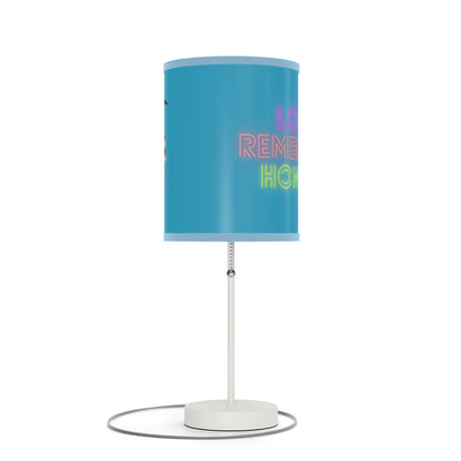 Lamp on a Stand, US|CA plug: Crazy Penguin World Logo Turquoise