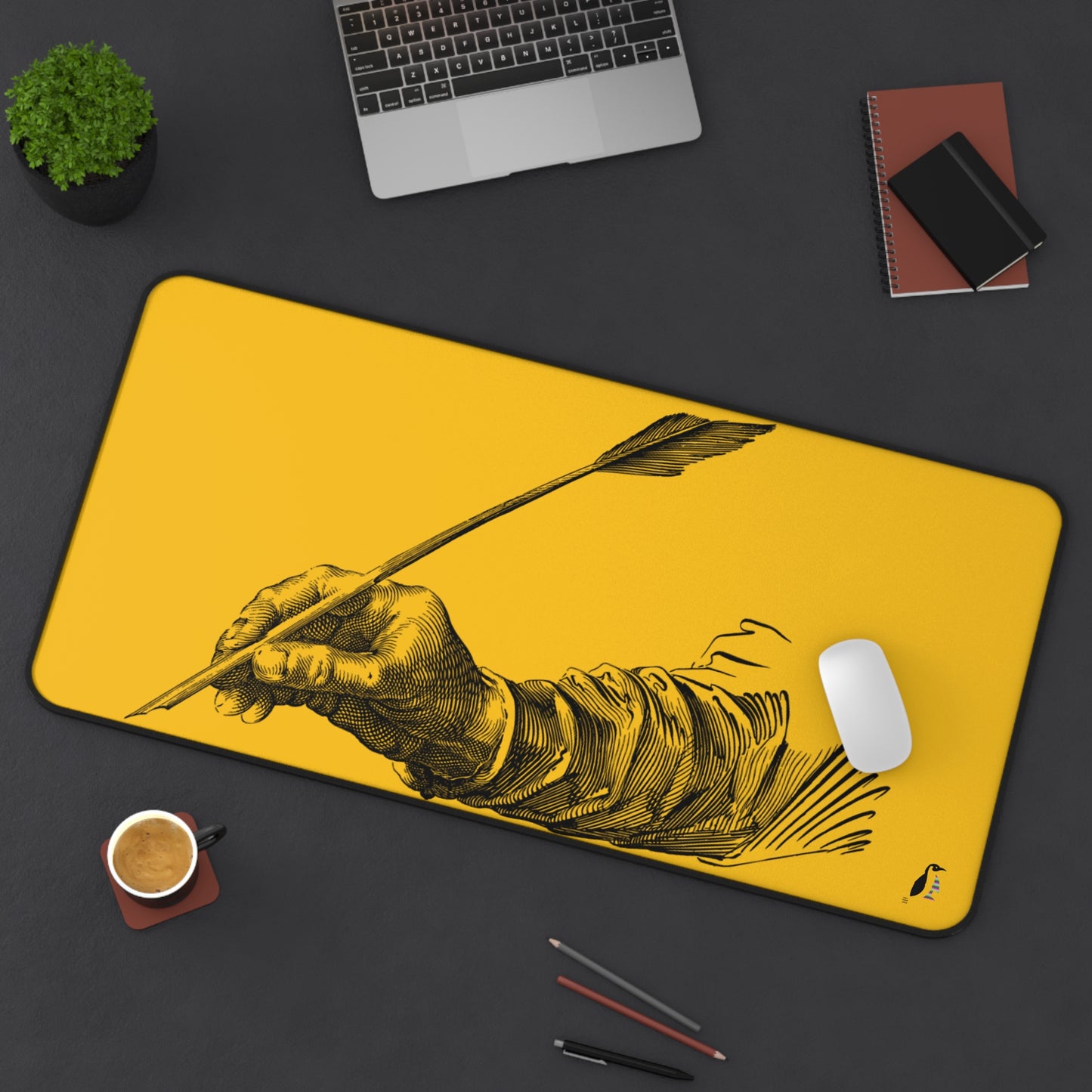 Desk Mat: Writing Yellow