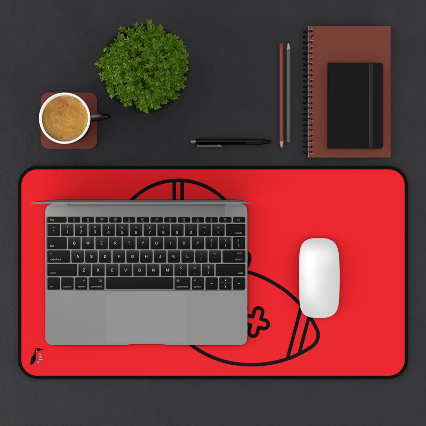 Desk Mat: Football Red