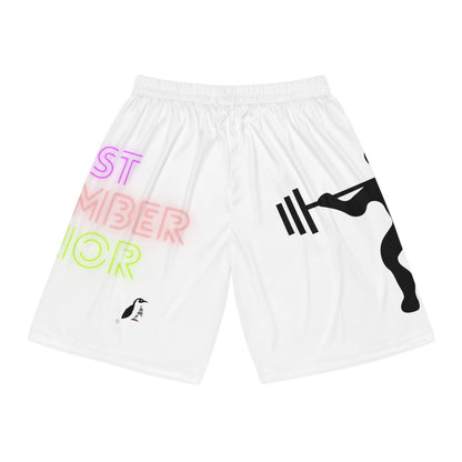 Basketball Shorts: Weightlifting White