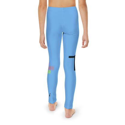 Youth Full-Length Leggings: Fishing Lite Blue