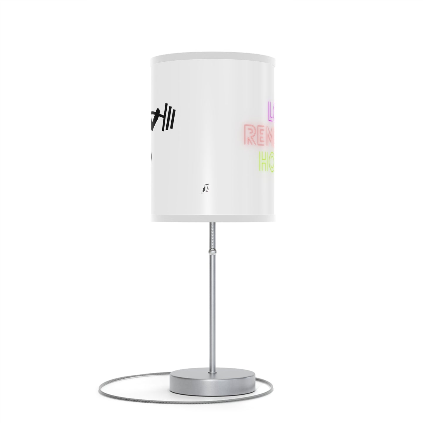 Lamp on a Stand, US|CA plug: Weightlifting White