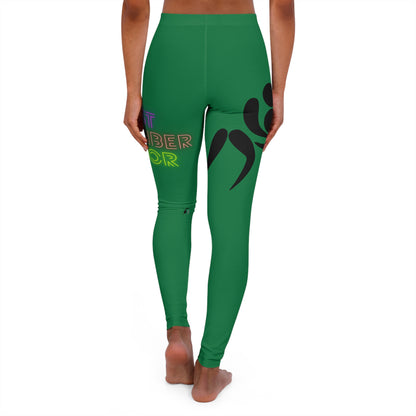 Women's Spandex Leggings: Wrestling Dark Green