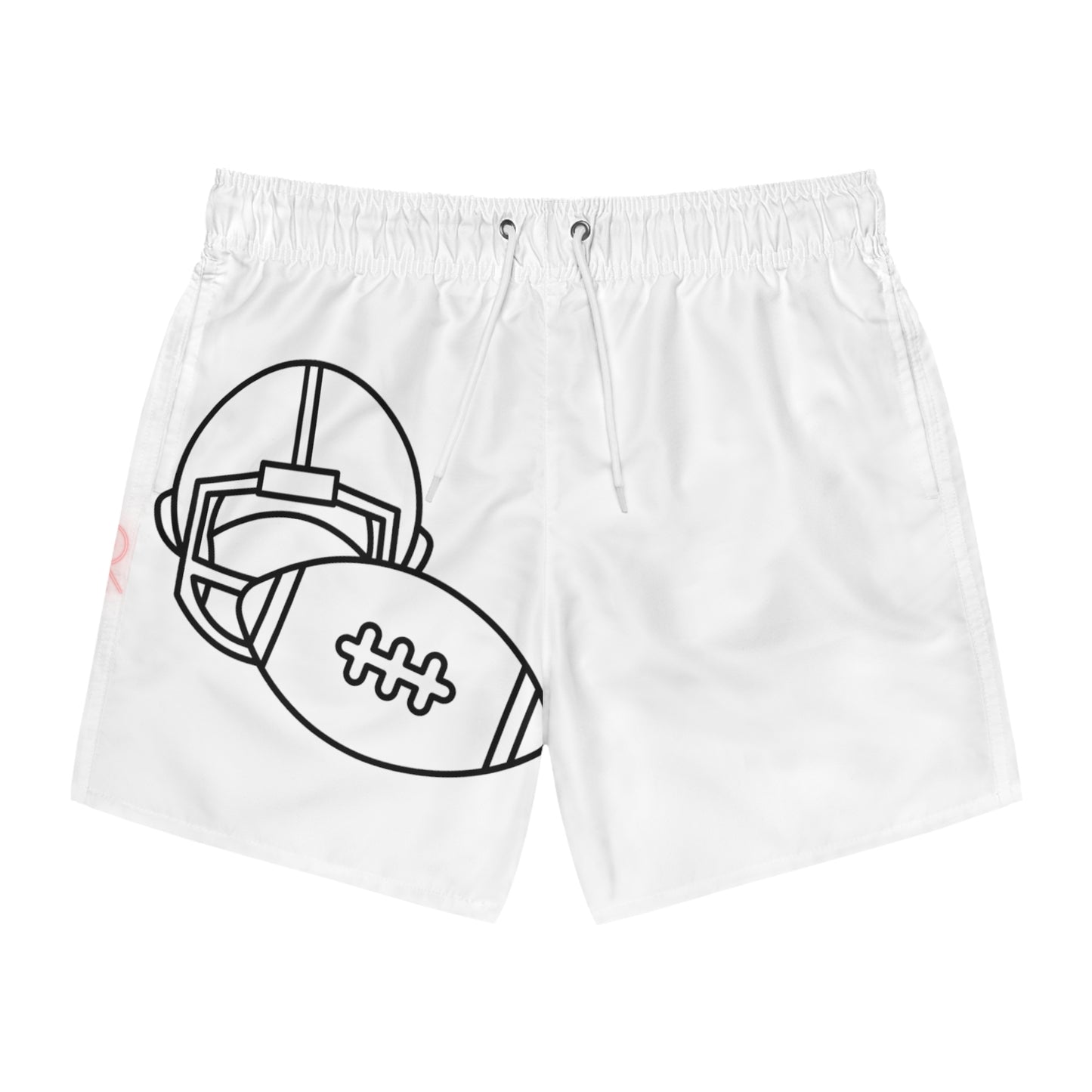 Swim Trunks: Football White