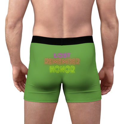 Men's Boxer Briefs: Lost Remember Honor Green