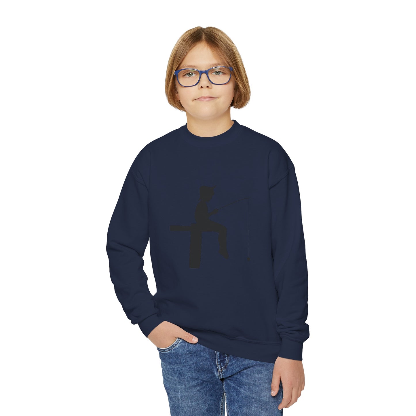 Youth Crewneck Sweatshirt: Fishing