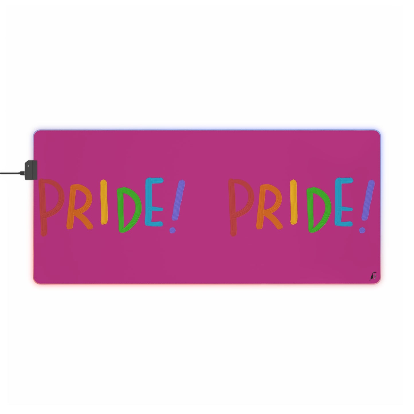 LED Gaming Mouse Pad: LGBTQ Pride Pink