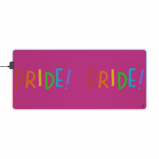 LED Gaming Mouse Pad: LGBTQ Pride Pink