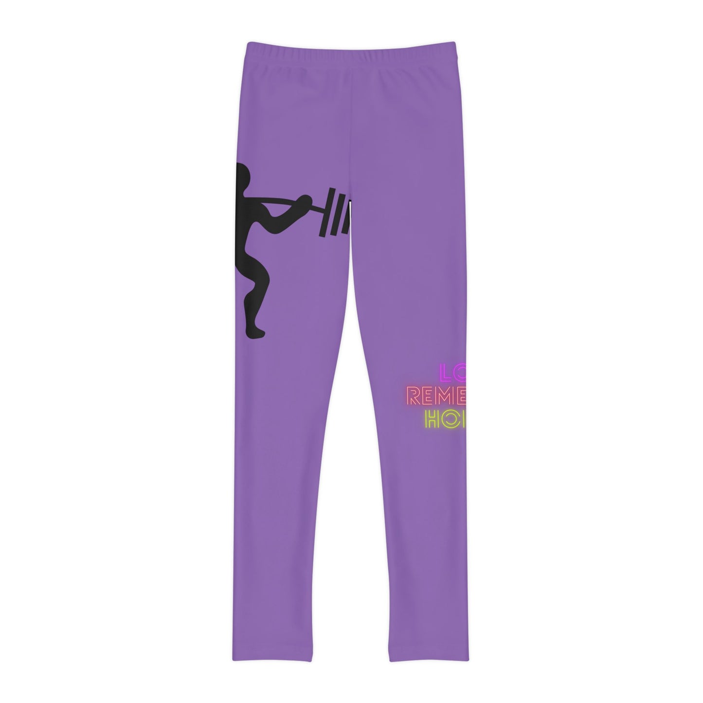 Youth Full-Length Leggings: Weightlifting Lite Purple