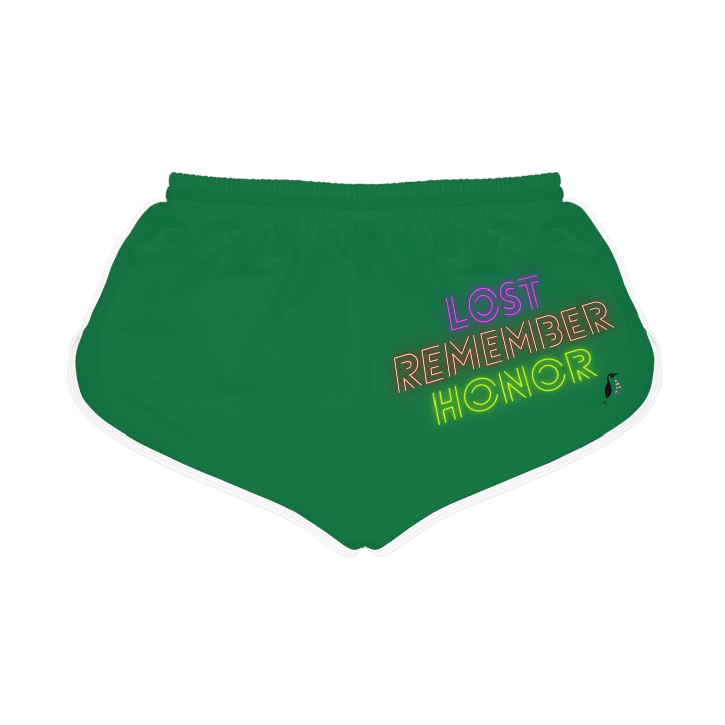 Women's Relaxed Shorts: Music Dark Green