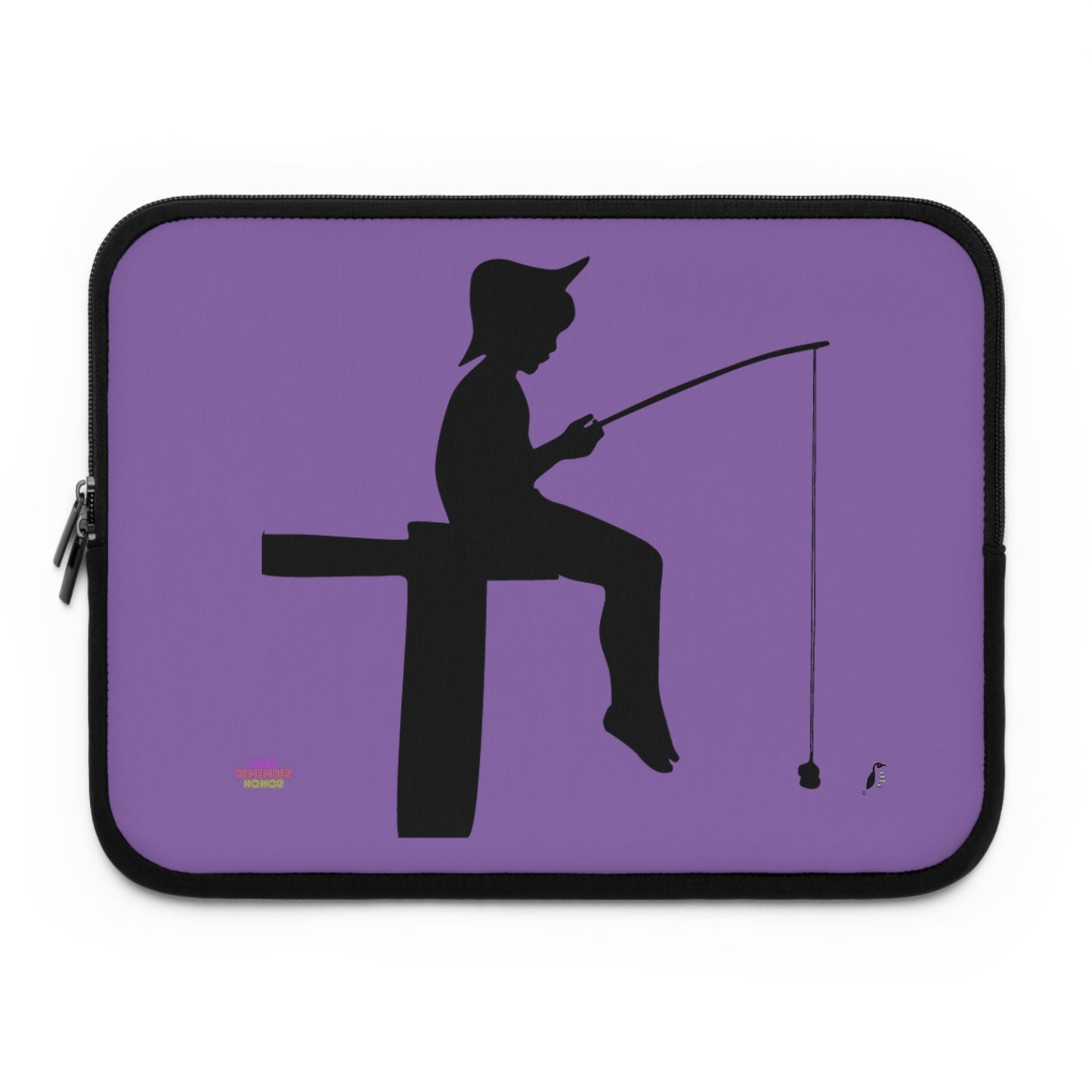 Laptop Sleeve: Fishing Lite Purple