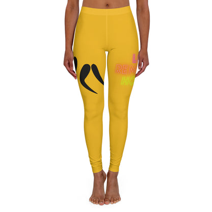 Women's Spandex Leggings: Wrestling Yellow