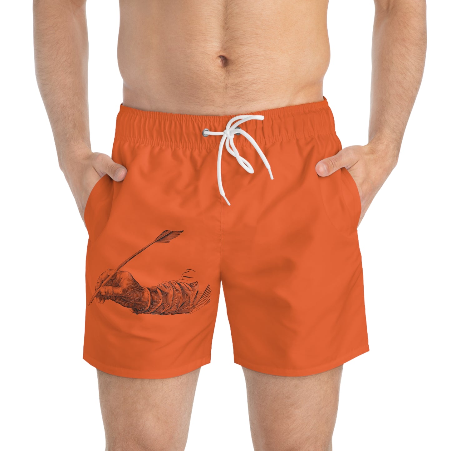 Swim Trunks: Writing Orange