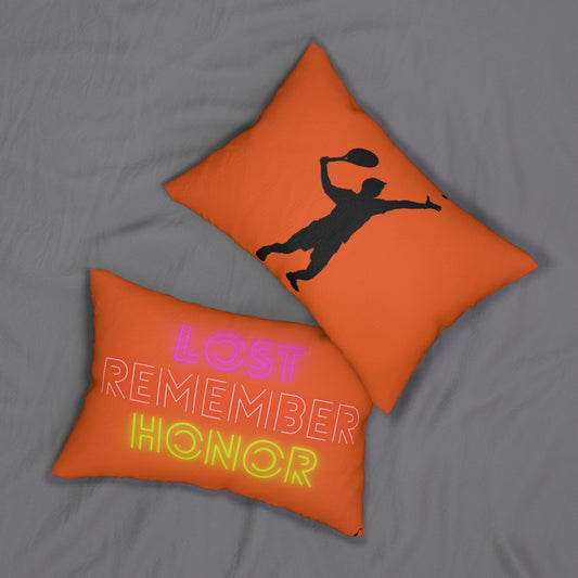 Spun Polyester Lumbar Pillow: Tennis Orange