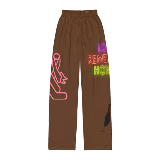Kids Pajama Pants: Fight Cancer Brown