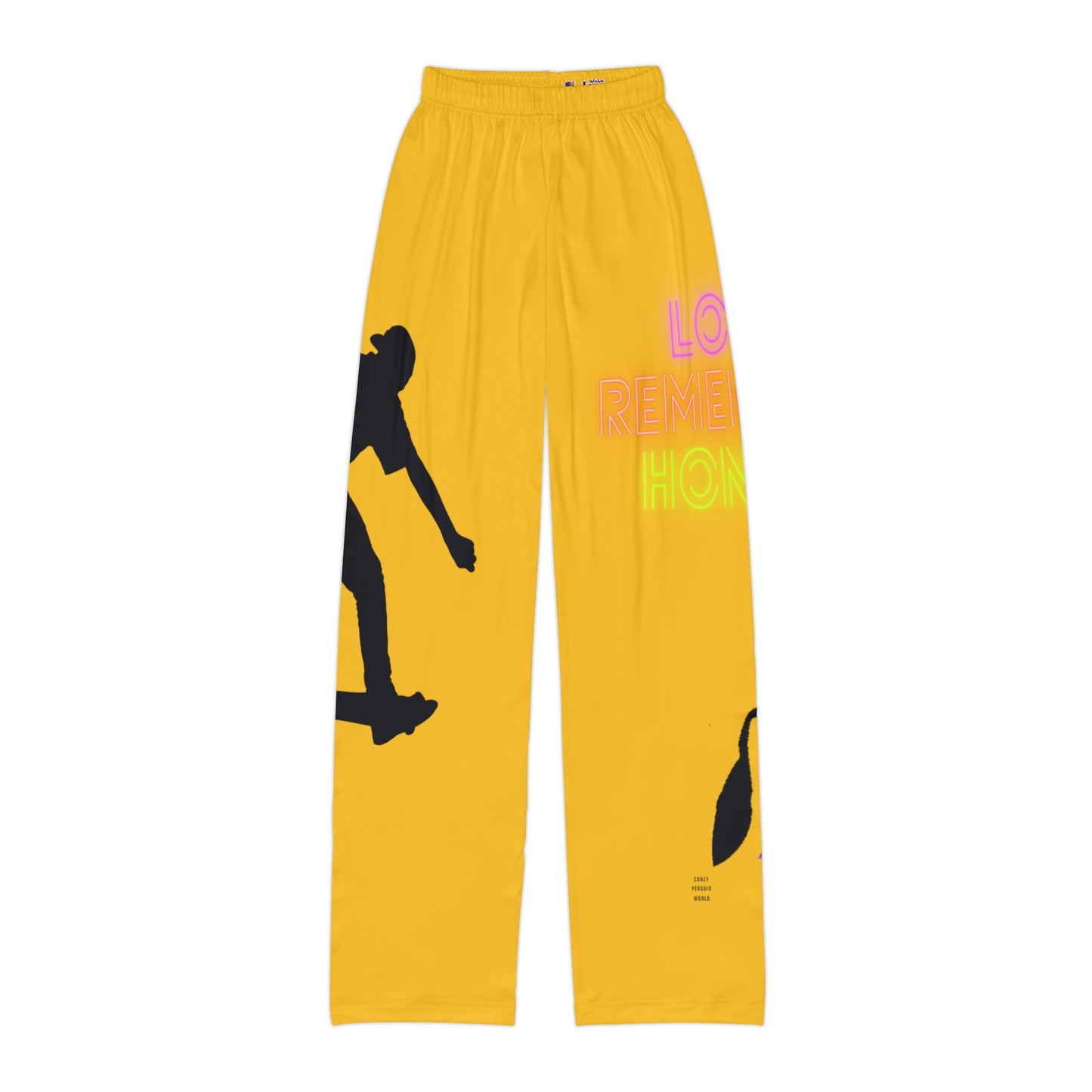 Kids Pajama Pants: Skateboarding Yellow