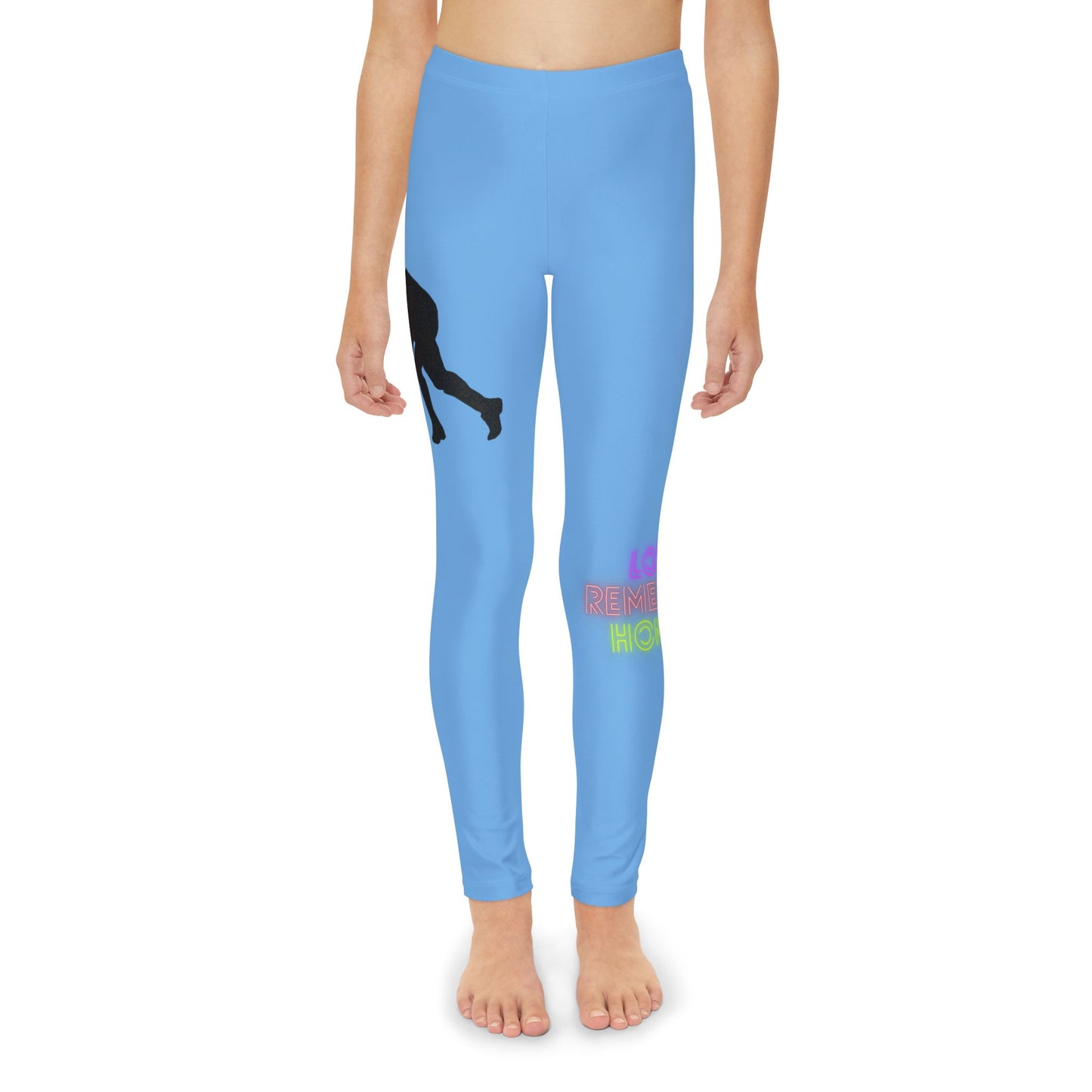 Youth Full-Length Leggings: Hockey Lite Blue