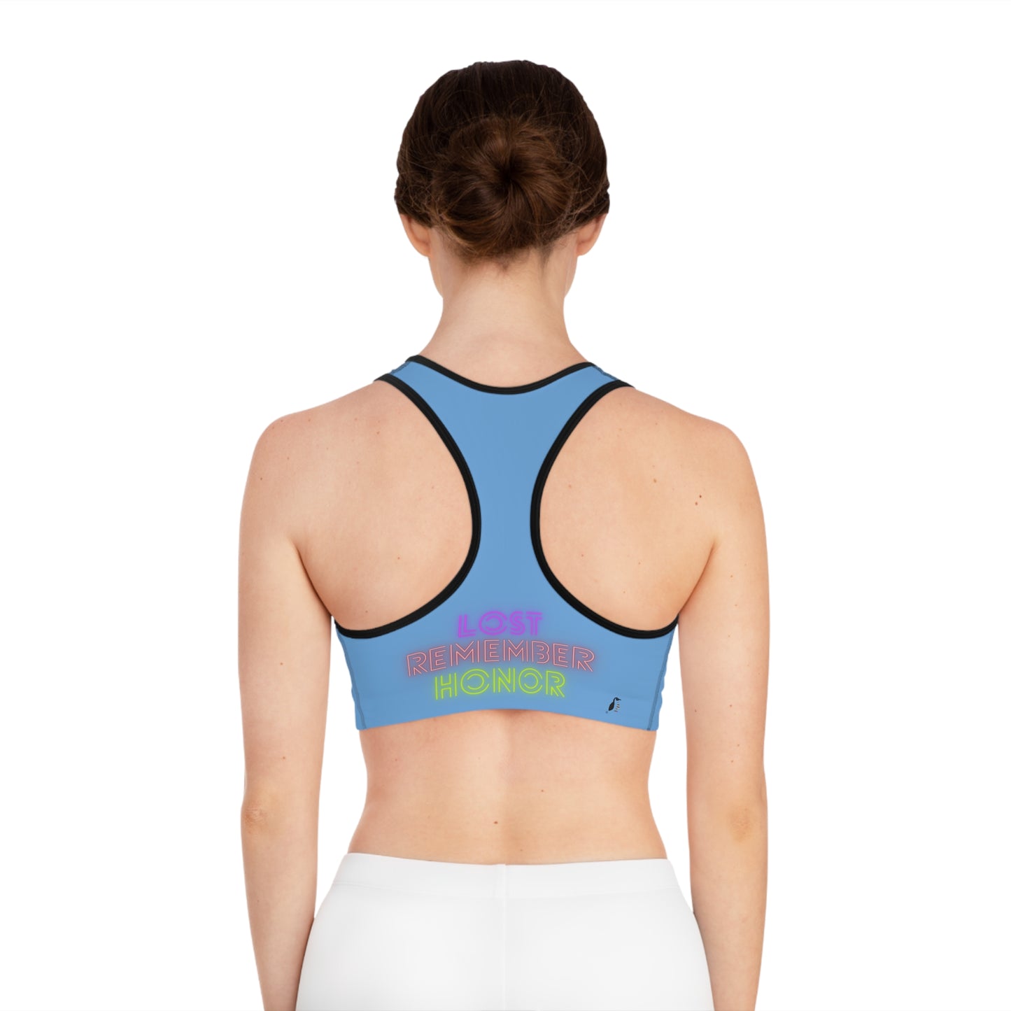 Sports Bra: LGBTQ Pride Lite Blue