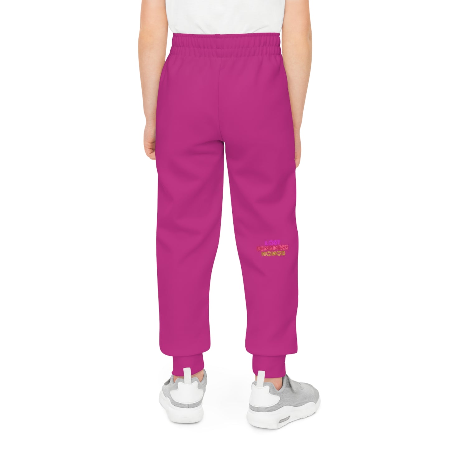 Youth Joggers: Crazy Penguin World Logo Pink