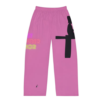 Men's Pajama Pants: Fishing Lite Pink