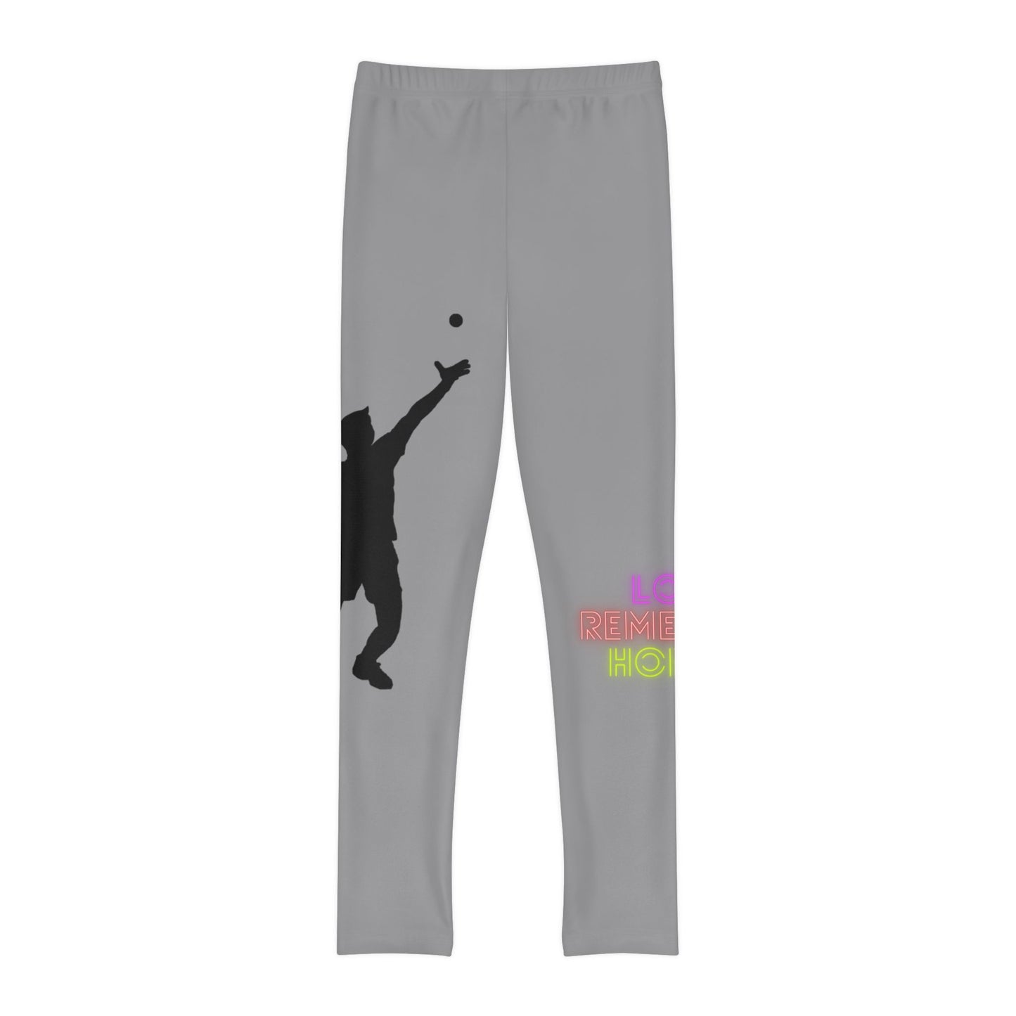 Youth Full-Length Leggings: Tennis Grey