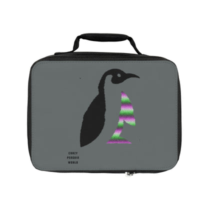 Lunch Bag: Crazy Penguin World Logo Dark Grey