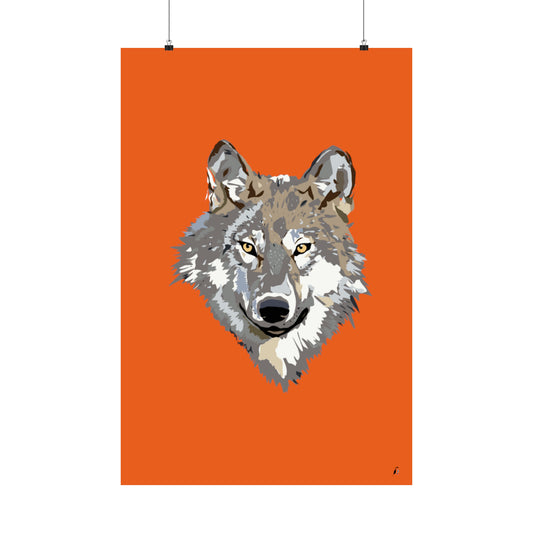 Premium Matte Vertical Posters: Wolves Orange