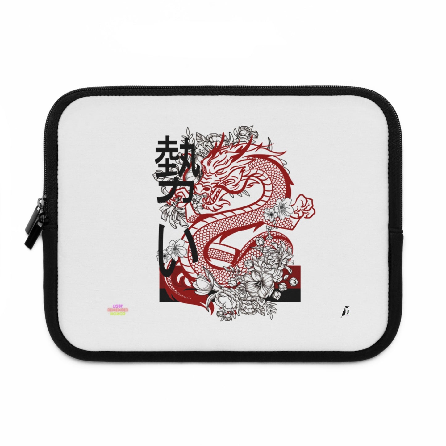 Laptop Sleeve: Dragons White