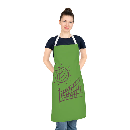 Adult Apron: Volleyball Green