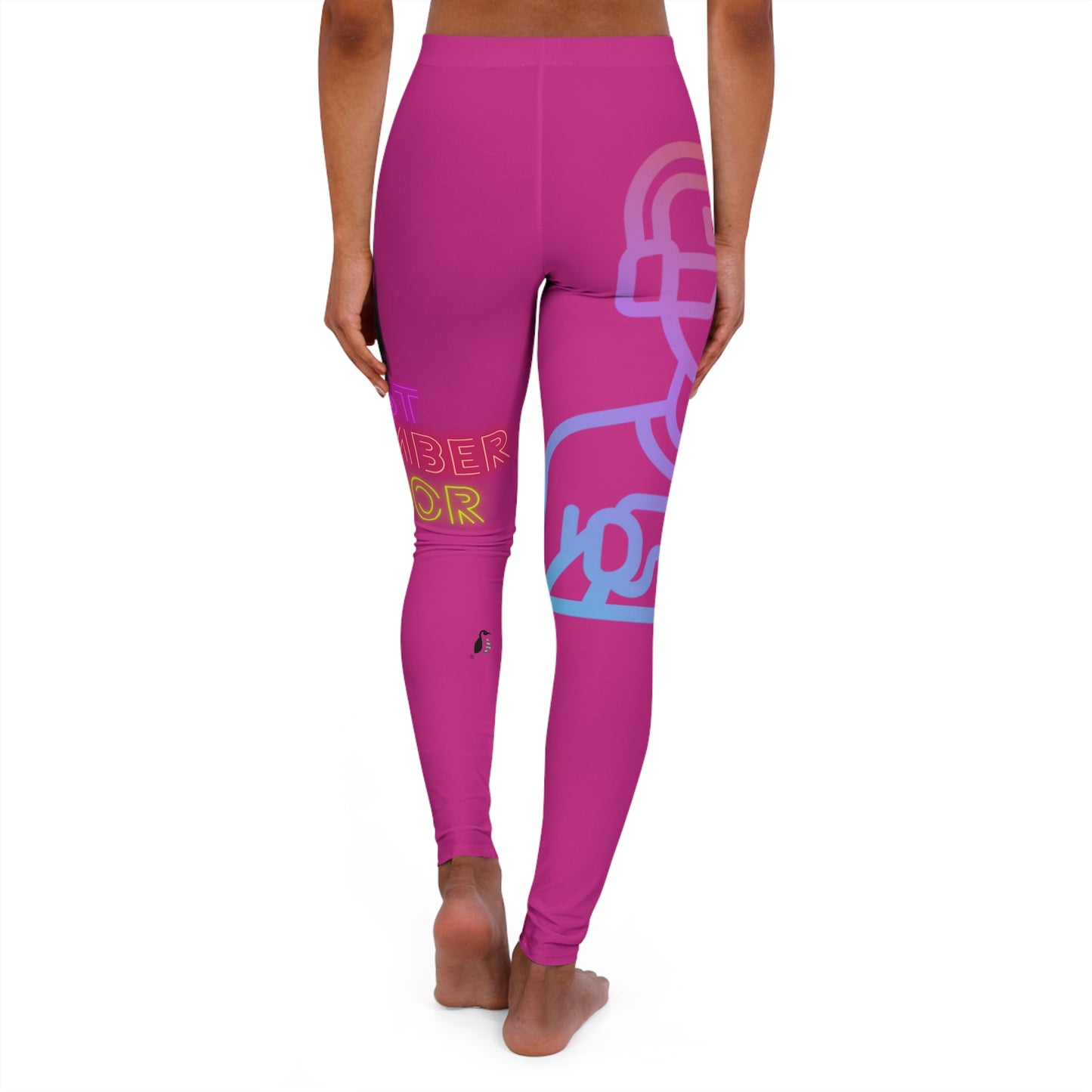 Women's Spandex Leggings: Gaming Pink